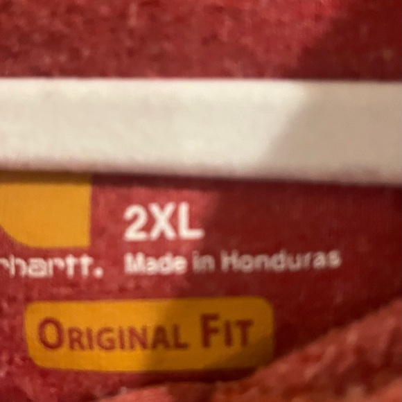 Carhartt Men's Brick Red Hoodie - Picture 2 of 2